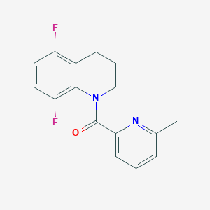 molecular formula C16H14F2N2O B7608581 (5,8-difluoro-3,4-dihydro-2H-quinolin-1-yl)-(6-methylpyridin-2-yl)methanone 