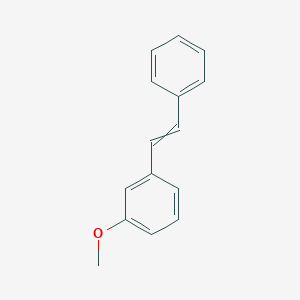 molecular formula C15H14O B076086 Benzene, 1-methoxy-3-[(1E)-2-phenylethenyl]- CAS No. 14064-41-6