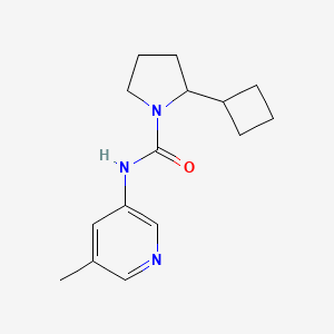 molecular formula C15H21N3O B7608603 2-cyclobutyl-N-(5-methylpyridin-3-yl)pyrrolidine-1-carboxamide 