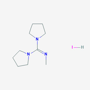 molecular formula C10H20IN3 B7608611 N-methyl-1,1-dipyrrolidin-1-ylmethanimine;hydroiodide 