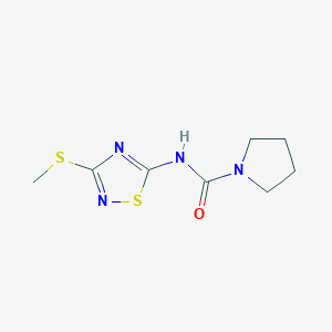 molecular formula C8H12N4OS2 B7608626 N-(3-methylsulfanyl-1,2,4-thiadiazol-5-yl)pyrrolidine-1-carboxamide 