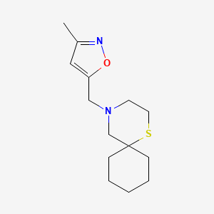 molecular formula C14H22N2OS B7608829 3-Methyl-5-(1-thia-4-azaspiro[5.5]undecan-4-ylmethyl)-1,2-oxazole 