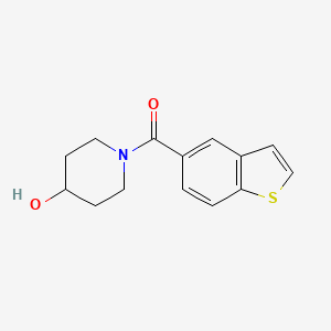 molecular formula C14H15NO2S B7608922 1-Benzothiophen-5-yl-(4-hydroxypiperidin-1-yl)methanone 