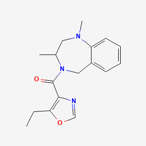 molecular formula C17H21N3O2 B7609017 (1,3-dimethyl-3,5-dihydro-2H-1,4-benzodiazepin-4-yl)-(5-ethyl-1,3-oxazol-4-yl)methanone 