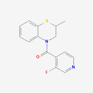 molecular formula C15H13FN2OS B7609111 (3-Fluoropyridin-4-yl)-(2-methyl-2,3-dihydro-1,4-benzothiazin-4-yl)methanone 