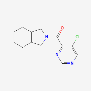 molecular formula C13H16ClN3O B7609147 1,3,3a,4,5,6,7,7a-Octahydroisoindol-2-yl-(5-chloropyrimidin-4-yl)methanone 