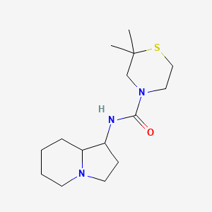 molecular formula C15H27N3OS B7609226 N-(1,2,3,5,6,7,8,8a-octahydroindolizin-1-yl)-2,2-dimethylthiomorpholine-4-carboxamide 