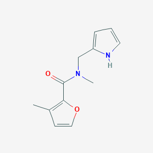 molecular formula C12H14N2O2 B7609528 N,3-dimethyl-N-(1H-pyrrol-2-ylmethyl)furan-2-carboxamide 