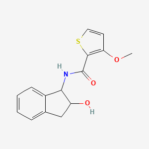 molecular formula C15H15NO3S B7609709 N-(2-hydroxy-2,3-dihydro-1H-inden-1-yl)-3-methoxythiophene-2-carboxamide 