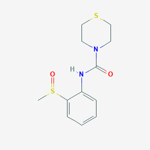 molecular formula C12H16N2O2S2 B7609757 N-(2-methylsulfinylphenyl)thiomorpholine-4-carboxamide 