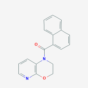 molecular formula C18H14N2O2 B7610024 2,3-Dihydropyrido[2,3-b][1,4]oxazin-1-yl(naphthalen-1-yl)methanone 