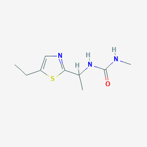 molecular formula C9H15N3OS B7610047 1-[1-(5-Ethyl-1,3-thiazol-2-yl)ethyl]-3-methylurea 