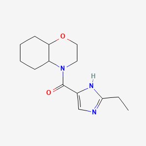 molecular formula C14H21N3O2 B7610330 2,3,4a,5,6,7,8,8a-octahydrobenzo[b][1,4]oxazin-4-yl-(2-ethyl-1H-imidazol-5-yl)methanone 