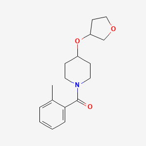 molecular formula C17H23NO3 B7610346 (2-Methylphenyl)-[4-(oxolan-3-yloxy)piperidin-1-yl]methanone 