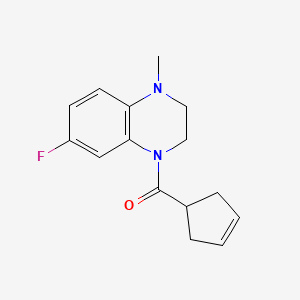 molecular formula C15H17FN2O B7610979 Cyclopent-3-en-1-yl-(7-fluoro-4-methyl-2,3-dihydroquinoxalin-1-yl)methanone 