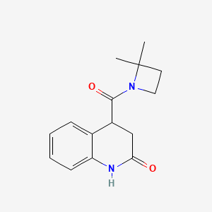 molecular formula C15H18N2O2 B7610999 4-(2,2-dimethylazetidine-1-carbonyl)-3,4-dihydro-1H-quinolin-2-one 