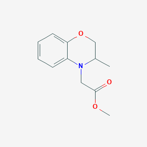 molecular formula C12H15NO3 B7611027 Methyl 2-(3-methyl-2,3-dihydro-1,4-benzoxazin-4-yl)acetate 