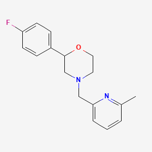 molecular formula C17H19FN2O B7611300 2-(4-Fluorophenyl)-4-[(6-methylpyridin-2-yl)methyl]morpholine 