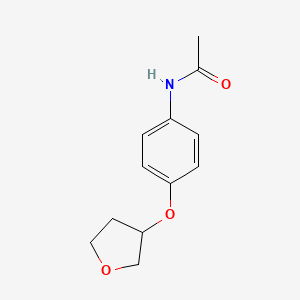 molecular formula C12H15NO3 B7611322 N-[4-(oxolan-3-yloxy)phenyl]acetamide 