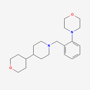 molecular formula C21H32N2O2 B7611368 4-[2-[[4-(Oxan-4-yl)piperidin-1-yl]methyl]phenyl]morpholine 
