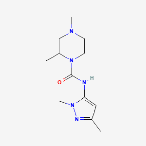 molecular formula C12H21N5O B7611526 N-(2,5-dimethylpyrazol-3-yl)-2,4-dimethylpiperazine-1-carboxamide 