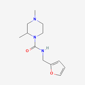 molecular formula C12H19N3O2 B7611553 N-(furan-2-ylmethyl)-2,4-dimethylpiperazine-1-carboxamide 