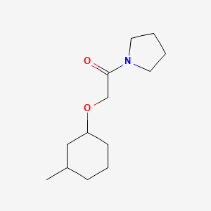 molecular formula C13H23NO2 B7612094 2-(3-Methylcyclohexyl)oxy-1-pyrrolidin-1-ylethanone 