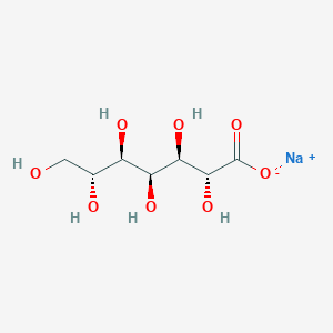 molecular formula C7H13NaO8 B076121 D-glycero-D-gulo-Heptonic acid, monosodium salt CAS No. 13007-85-7