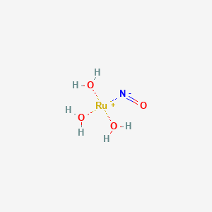 molecular formula H6NO4Ru B076135 Ruthenium, trihydroxynitrosyl- CAS No. 14586-51-7