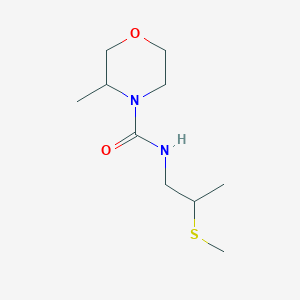 molecular formula C10H20N2O2S B7614151 3-methyl-N-(2-methylsulfanylpropyl)morpholine-4-carboxamide 