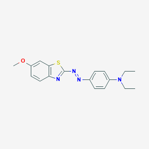 molecular formula C18H20N4OS B076165 N,N-diethyl-4-[(6-methoxy-1,3-benzothiazol-2-yl)diazenyl]aniline CAS No. 13443-90-8