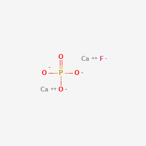 molecular formula CaFO4P-3 B076178 Calcium fluoride phosphate CAS No. 12015-73-5