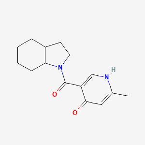 molecular formula C15H20N2O2 B7619263 5-(2,3,3a,4,5,6,7,7a-octahydroindole-1-carbonyl)-2-methyl-1H-pyridin-4-one 