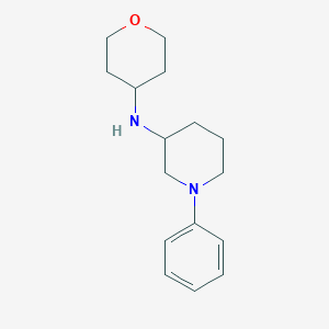 molecular formula C16H24N2O B7619290 N-(oxan-4-yl)-1-phenylpiperidin-3-amine 