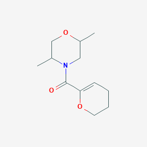 molecular formula C12H19NO3 B7619400 3,4-dihydro-2H-pyran-6-yl-(2,5-dimethylmorpholin-4-yl)methanone 