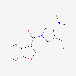 molecular formula C17H24N2O2 B7619755 2,3-Dihydro-1-benzofuran-3-yl-[3-(dimethylamino)-4-ethylpyrrolidin-1-yl]methanone 