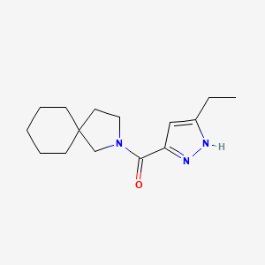 molecular formula C15H23N3O B7619883 2-azaspiro[4.5]decan-2-yl-(5-ethyl-1H-pyrazol-3-yl)methanone 