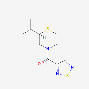 molecular formula C10H15N3OS2 B7619958 (2-Propan-2-ylthiomorpholin-4-yl)-(1,2,5-thiadiazol-3-yl)methanone 