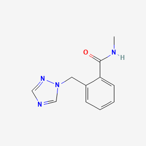 molecular formula C11H12N4O B7620466 N-methyl-2-(1,2,4-triazol-1-ylmethyl)benzamide 