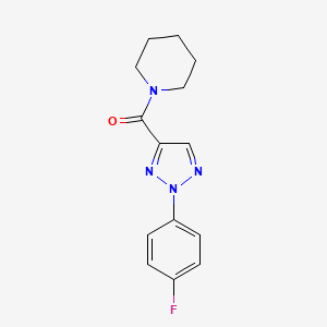 molecular formula C14H15FN4O B7620570 [2-(4-Fluorophenyl)triazol-4-yl]-piperidin-1-ylmethanone 