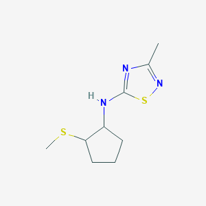 molecular formula C9H15N3S2 B7620724 3-Methyl-N-(2-(methylthio)cyclopentyl)-1,2,4-thiadiazol-5-amine 