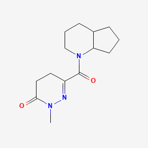 molecular formula C14H21N3O2 B7620829 6-(2,3,4,4a,5,6,7,7a-Octahydrocyclopenta[b]pyridine-1-carbonyl)-2-methyl-4,5-dihydropyridazin-3-one 