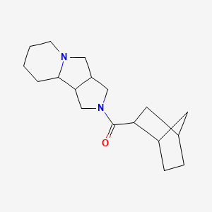 molecular formula C18H28N2O B7621054 1,3,3a,4,6,7,8,9,9a,9b-Decahydropyrrolo[3,4-a]indolizin-2-yl(2-bicyclo[2.2.1]heptanyl)methanone 