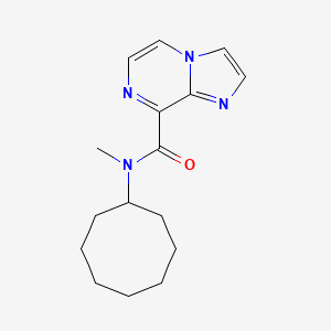 molecular formula C16H22N4O B7621236 N-cyclooctyl-N-methylimidazo[1,2-a]pyrazine-8-carboxamide 