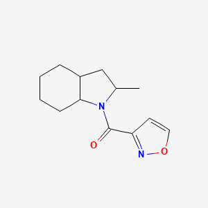 molecular formula C13H18N2O2 B7621324 (2-Methyl-2,3,3a,4,5,6,7,7a-octahydroindol-1-yl)-(1,2-oxazol-3-yl)methanone 