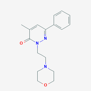 molecular formula C17H21N3O2 B076214 4-Methyl-2-(2-morpholin-4-ylethyl)-6-phenylpyridazin-3-one CAS No. 13300-10-2