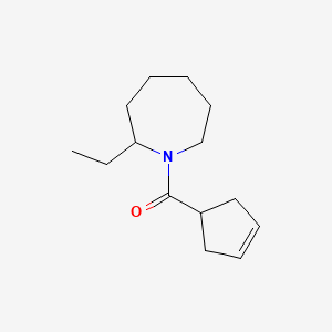 molecular formula C14H23NO B7621679 Cyclopent-3-en-1-yl-(2-ethylazepan-1-yl)methanone 