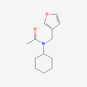 molecular formula C13H19NO2 B7621715 N-cyclohexyl-N-(furan-3-ylmethyl)acetamide 