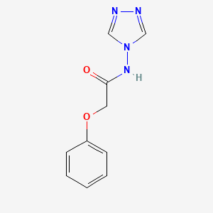 molecular formula C10H10N4O2 B7621729 2-phenoxy-N-(4H-1,2,4-triazol-4-yl)acetamide 