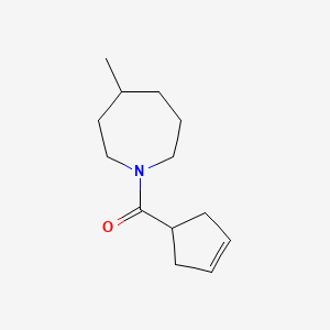 molecular formula C13H21NO B7621784 Cyclopent-3-en-1-yl-(4-methylazepan-1-yl)methanone 